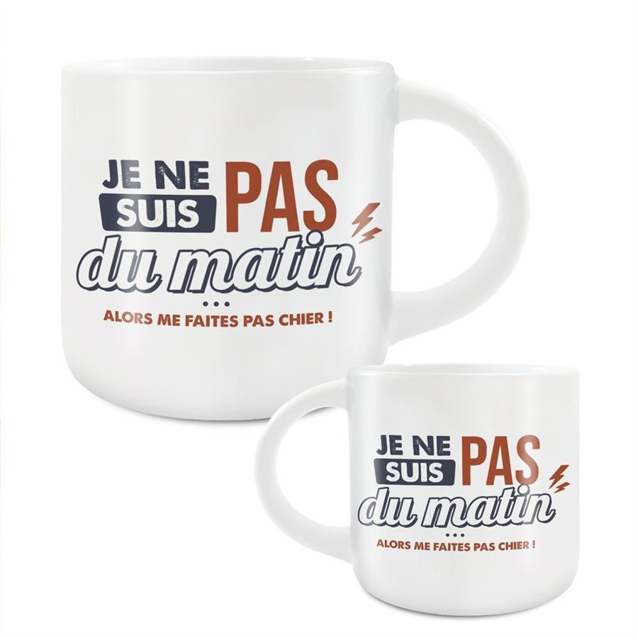 GRAND MUG JE NE SUIS PAS DU MATIN
