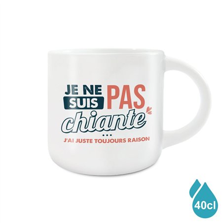 GRAND MUG JE NE SUIS PAS CHIANTE
