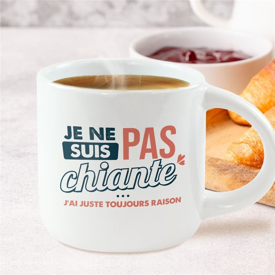 GRAND MUG JE NE SUIS PAS CHIANTE
