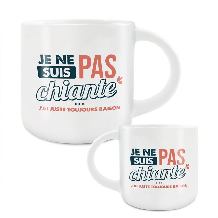 GRAND MUG JE NE SUIS PAS CHIANTE
