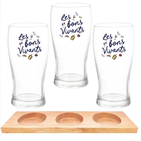 SET BON VIVANT 3 VERRES A BIERE