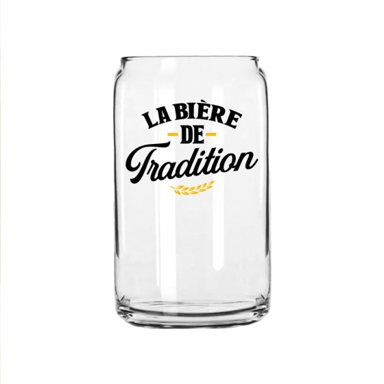 VERRE CANETTE BIERE TRADITION