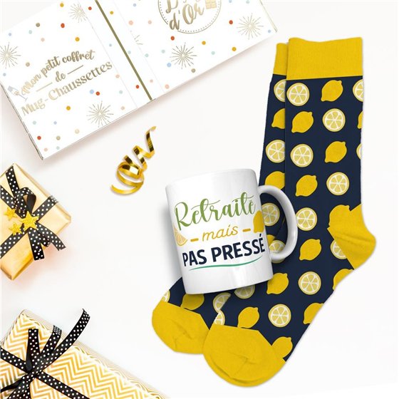 COFFRET MUG CHAUSSETTES RETRAITE HOMME