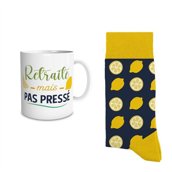 COFFRET MUG CHAUSSETTES RETRAITE HOMME