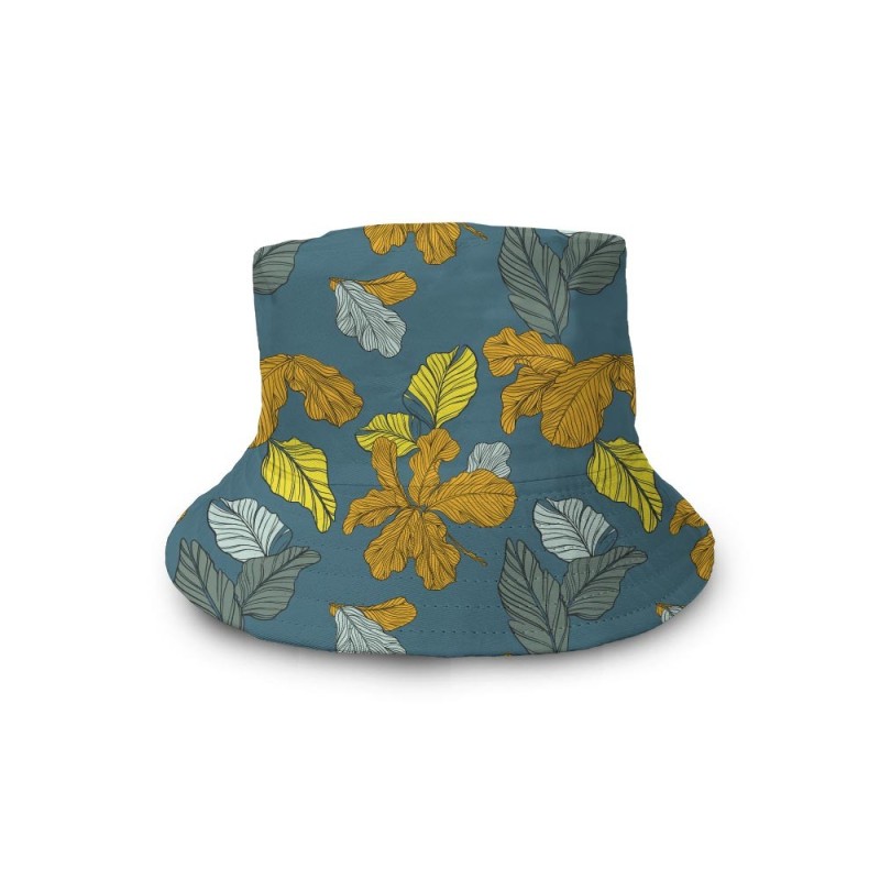 BOB VERT MOTIF FEUILLES COLOREES