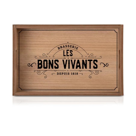 PLATEAU BOIS "LES BONS VIVANTS"